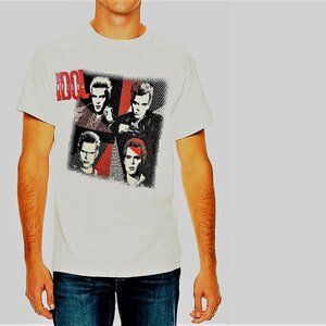 Billy Idol Four Square post punk glam rock Official T-Shirt cotton XL NWT